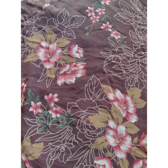 Y2K Silk Floral Babydoll Long Bell Sleeves Blouse XL Fall Fairycore Gypsy Boho - Picture 5 of 13